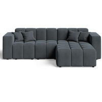 ECKSOFA Loopo Dunkelgrau Rechts - Dunkelgrau, Holz/Textil (265/180cm) - Graingold