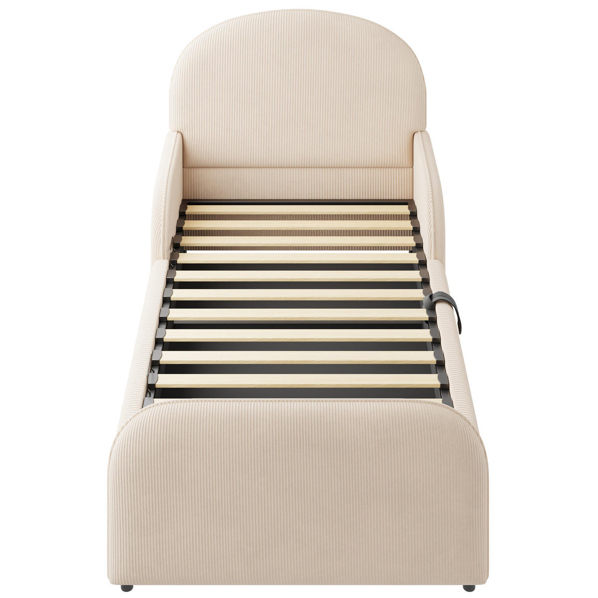 KINDERBETT mit Stauraum 90x200 cm Samt Beige - Beige, Metall (90/200cm) - Meubliv