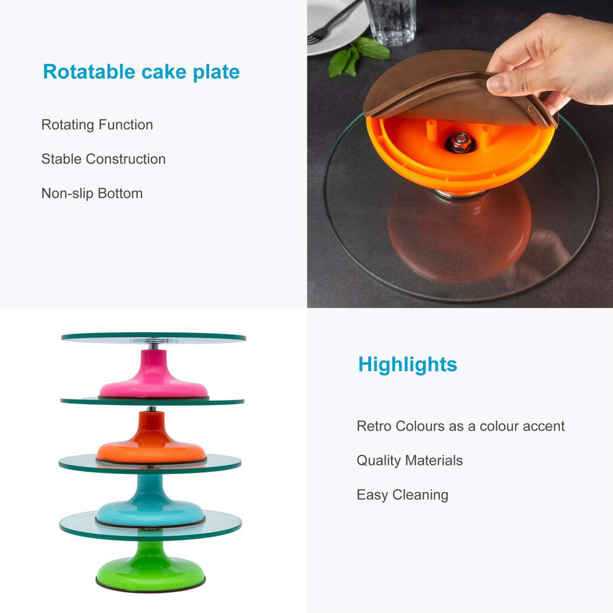 KUCHENPLATTE - Orange, Glas (30/10/30cm) - Intirilife