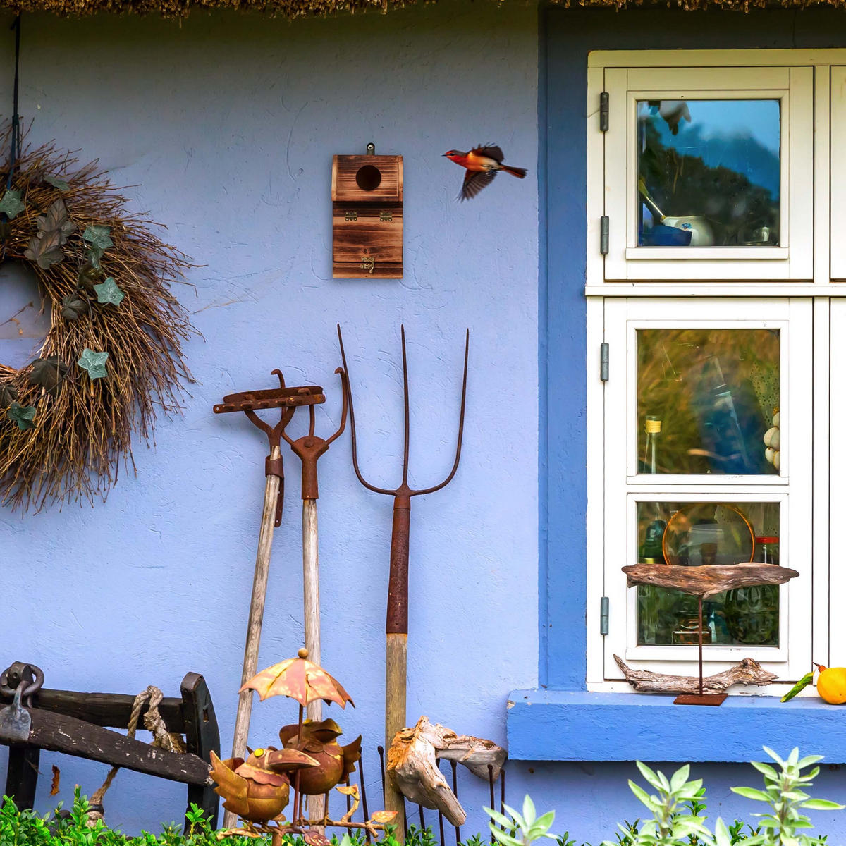 NISTKASTEN - Hellbraun, Holz/Metall (14/24.5/14cm) - Relaxdays