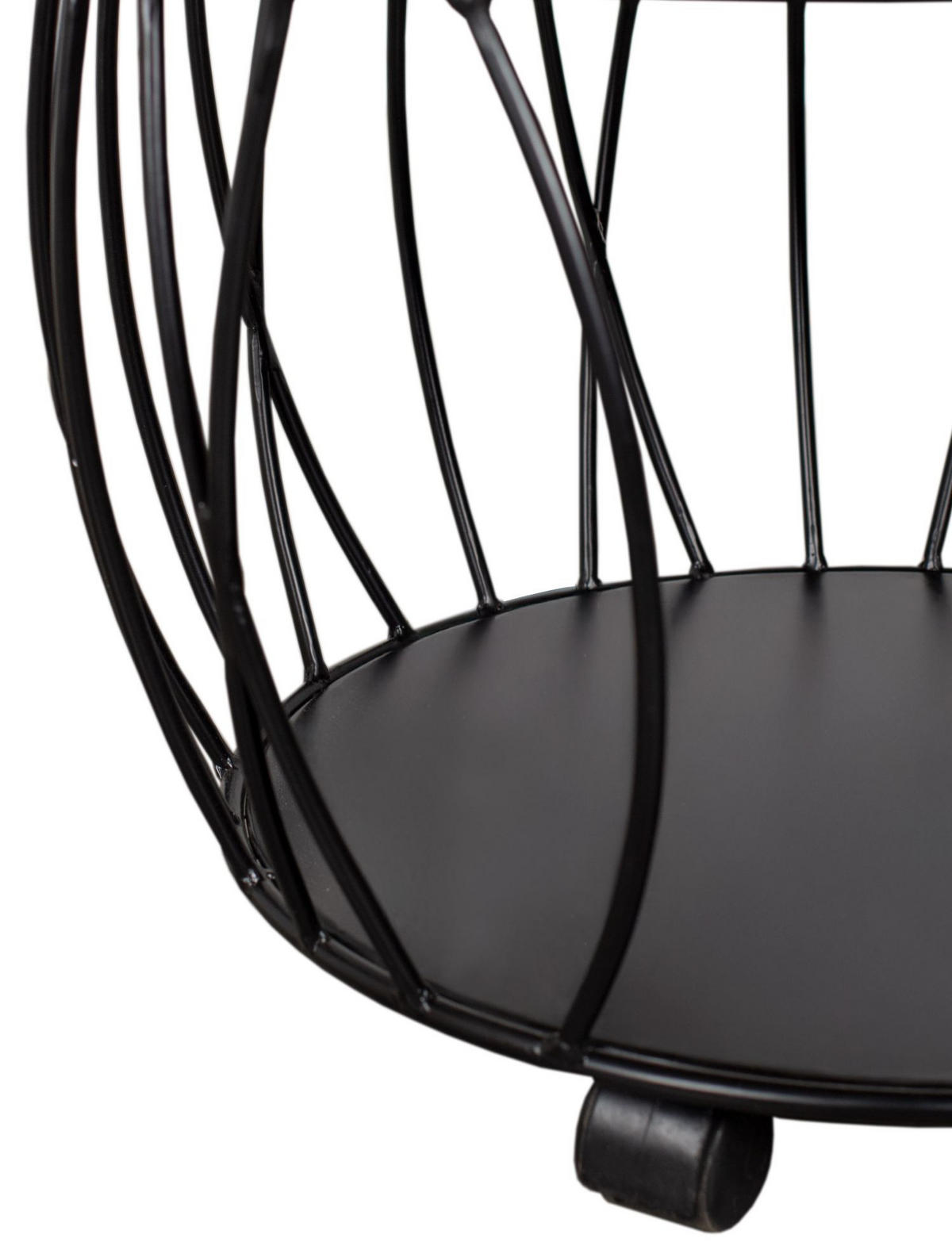 COUCHTISCH Talsano rund Ø 57 cm - Mangoholz natur - Schwarz/Braun, Holz/Kunststoff (57/57/40cm) - bene living