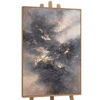 GEMÄLDE Himmelsglühen Schattenfugenrahmen Eichefarben 120x80 cm - Eichefarben, Holz (120/80cm) - YS-art gallery