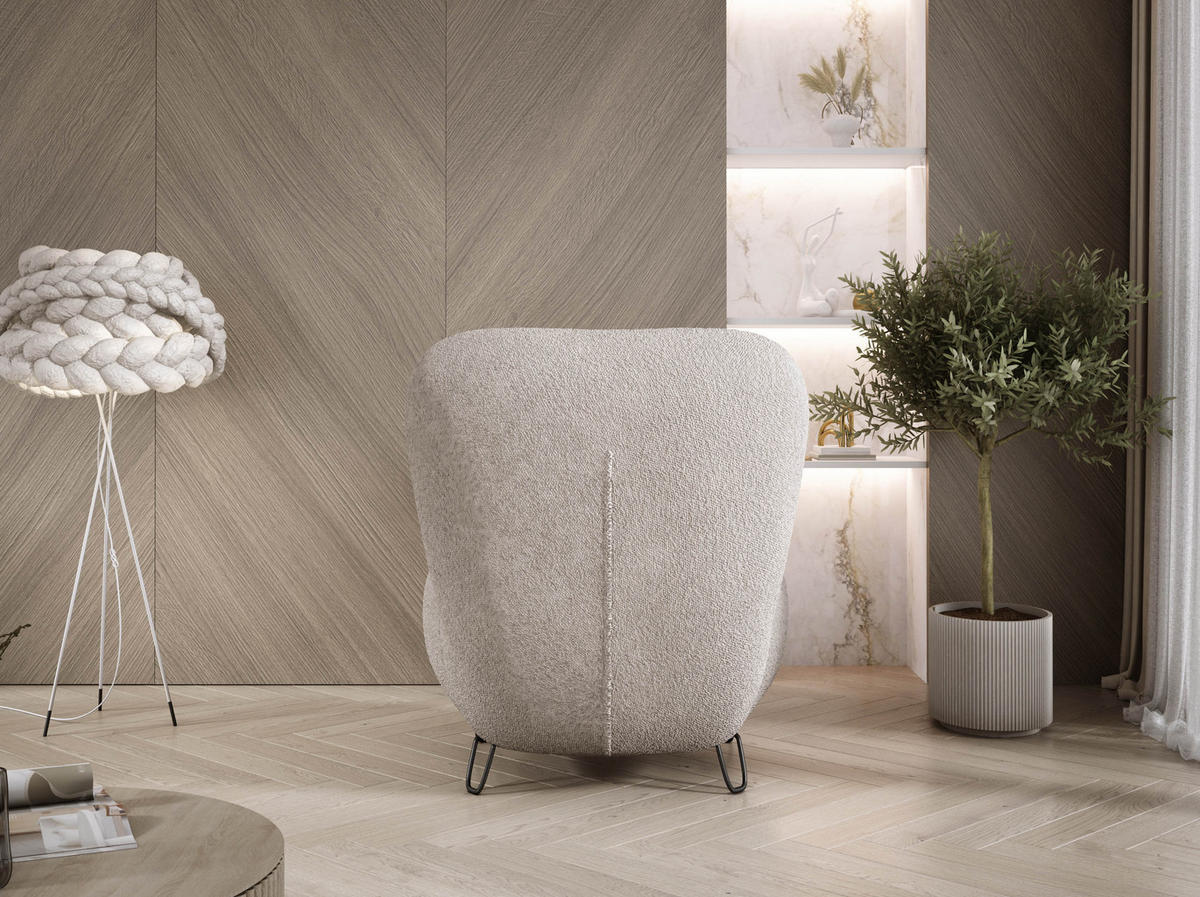 SESSEL LUIS, Skandinavischer Stil – Freistehend, 82×56×82 cm, SCHOKOLADE - Dunkelbraun/Schwarz, Holz/Textil (82/82/66cm) - DomoHome