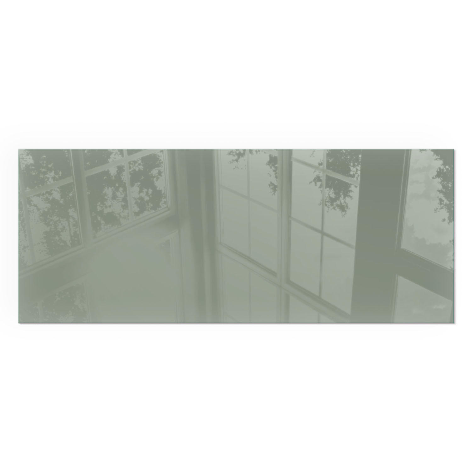 GLASPLATTE für Kamin 125x50 cm - Grün, Glas (125/50/0.4cm) - TULUP