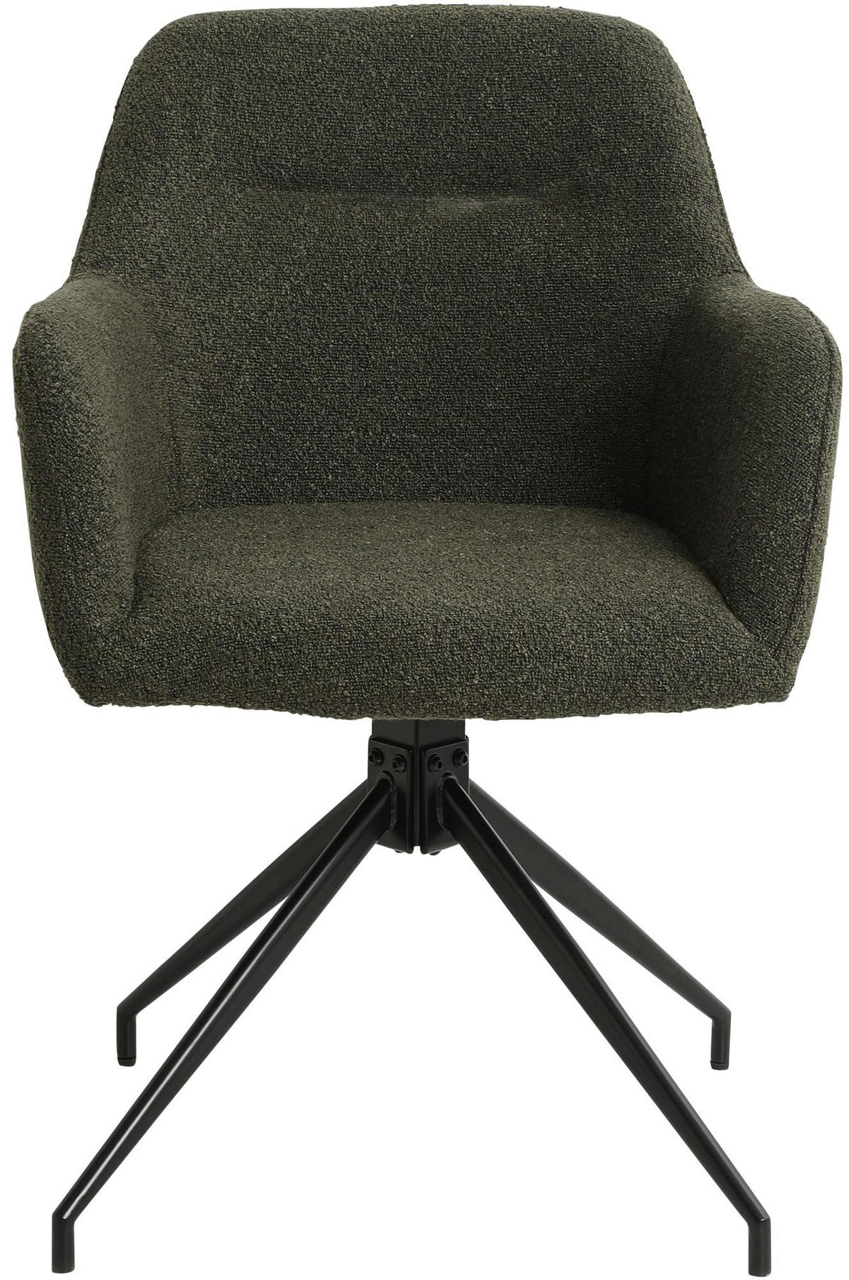 ARMLEHNENSTUHL Stoff Dunkelgrün - Dunkelgrün, Textil/Metall (58/83/61cm) - CLP