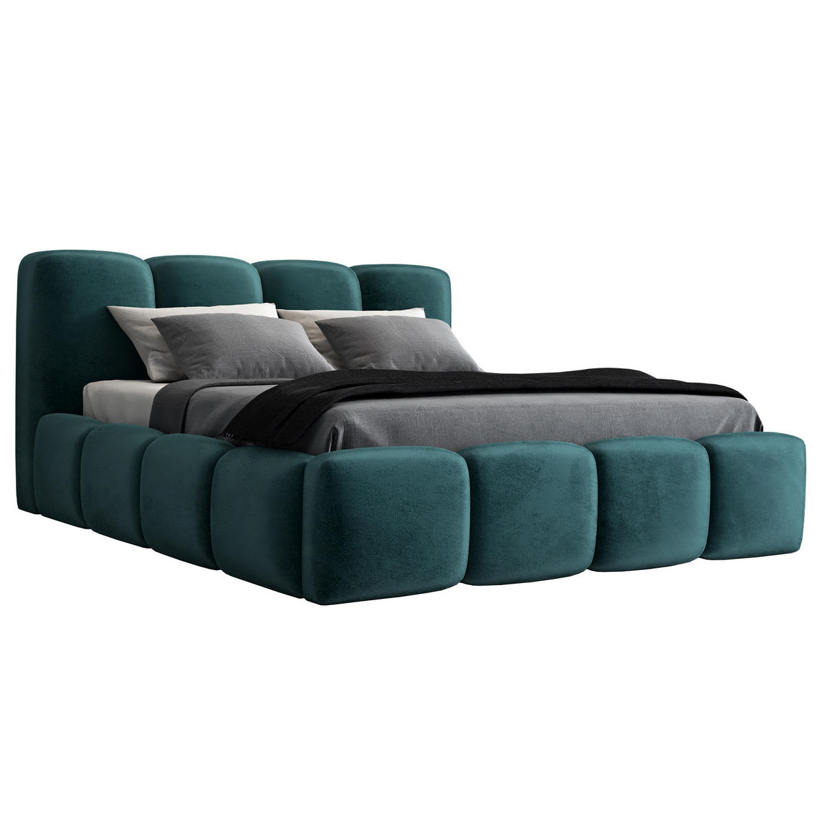 POLSTERBETT DONA-OM 90 x 200 in Grün - Grün, Textil (90/200cm) - A&J MöbelLand