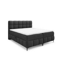 BOXBETT mit Stauraum und Topper 180x200 cm Schwarz - Schwarz, Textil (180/200cm) - Home Collective