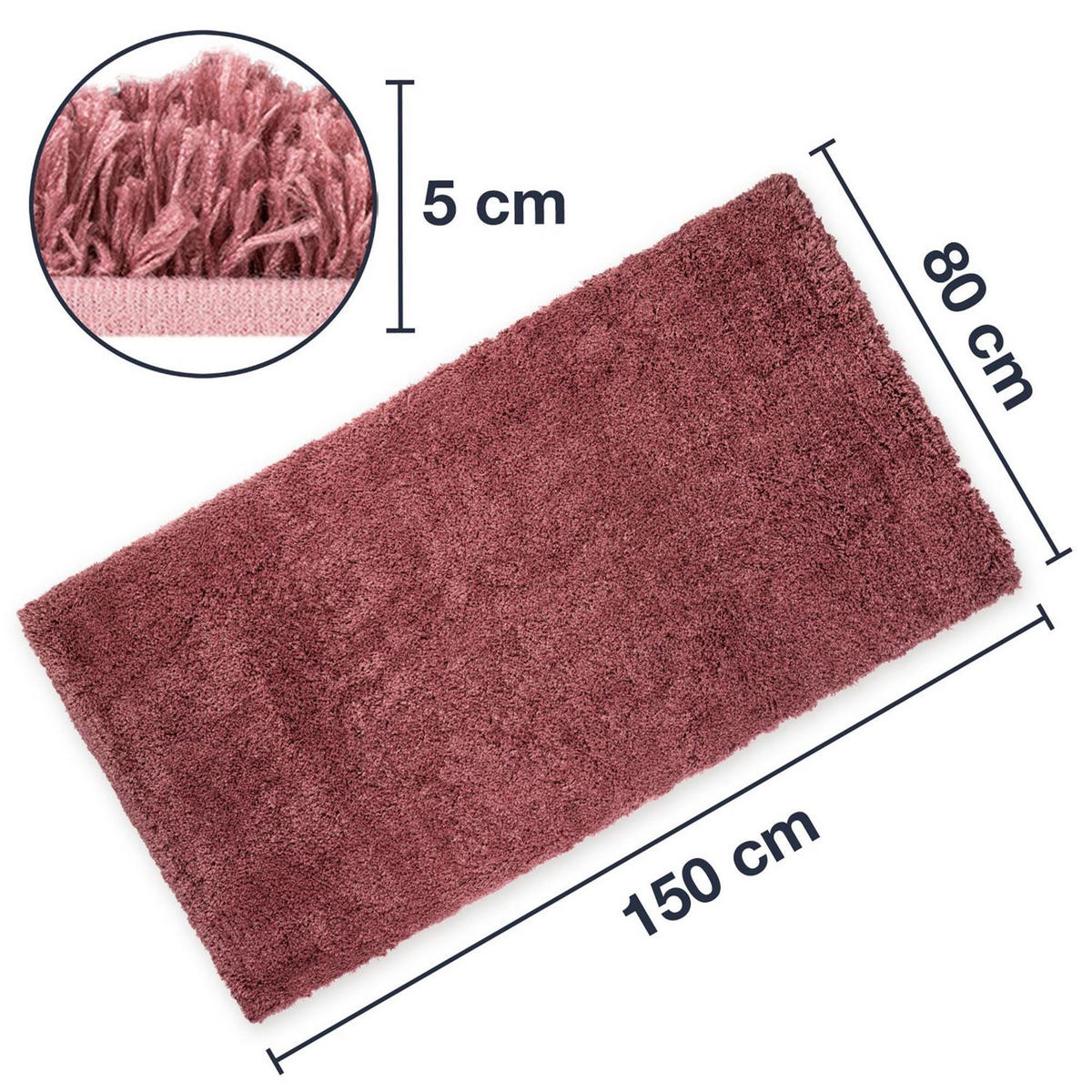 BADTEPPICH VIENNA - Altrosa, Textil (80/150cm) - WohnDirect