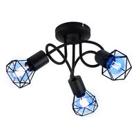 LED DECKENLEUCHTE Metall Schwarz rund - Schwarz, Metall (36/36/20cm) - Globo Lighting