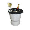BEISTELLTISCH MIT EDELSTAHL-KÜHLER Paris Champagner/Schwarz 43 cm - Champagner/Schwarz, Kunststoff (41/41/43cm) - COOTAB Cooler Table