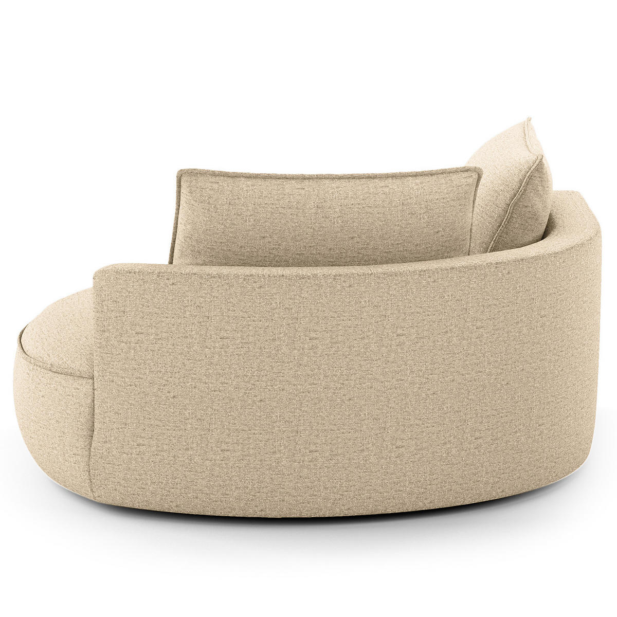 OTTOMANE - modular - Taupe/Schwarz, Kunststoff/Textil (126/82/154cm) - home24