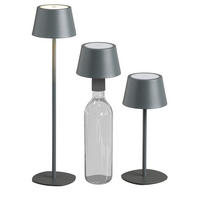 LED Tischlampe 3 in 1 Grau max. 45cm hoch - Grau, Metall (11/11/45cm) - Northpoint