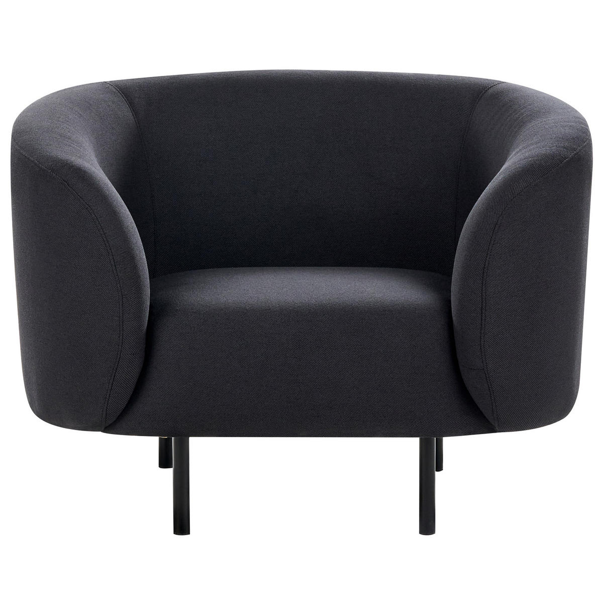 SESSEL Schwarz Loen - Schwarz, Textil (105/79/70cm) - Beliani