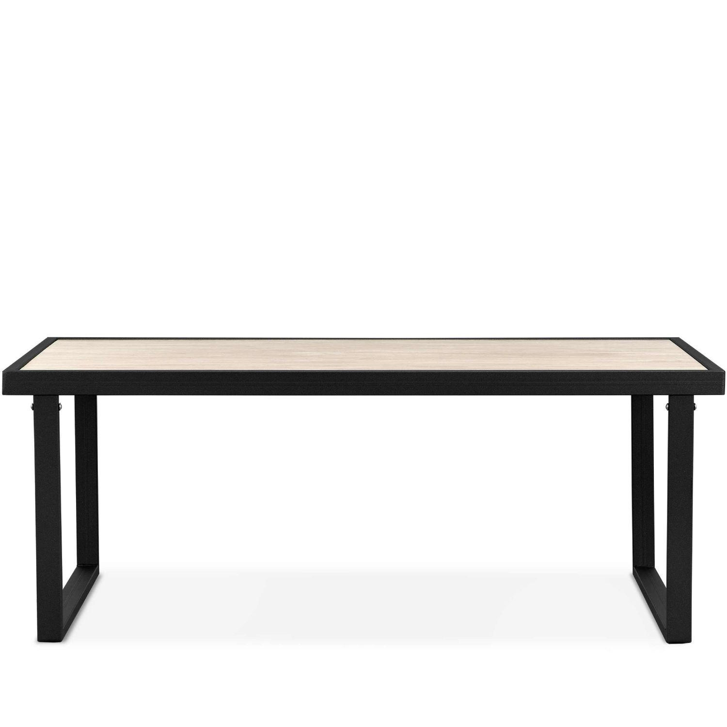 GARTENTISCH TRIBO ,Schwarz - Schwarz, Holz/Metall (65/118/45cm) - KONSIMO®