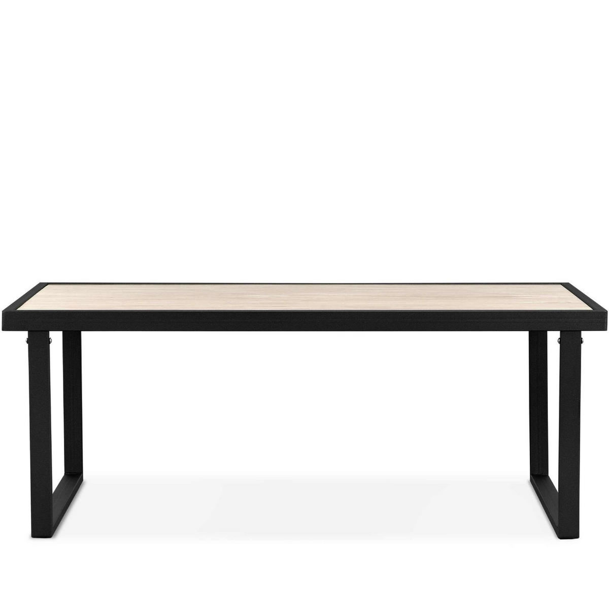 GARTENTISCH TRIBO ,Schwarz - Schwarz, Holz/Metall (65/118/45cm) - KONSIMO®