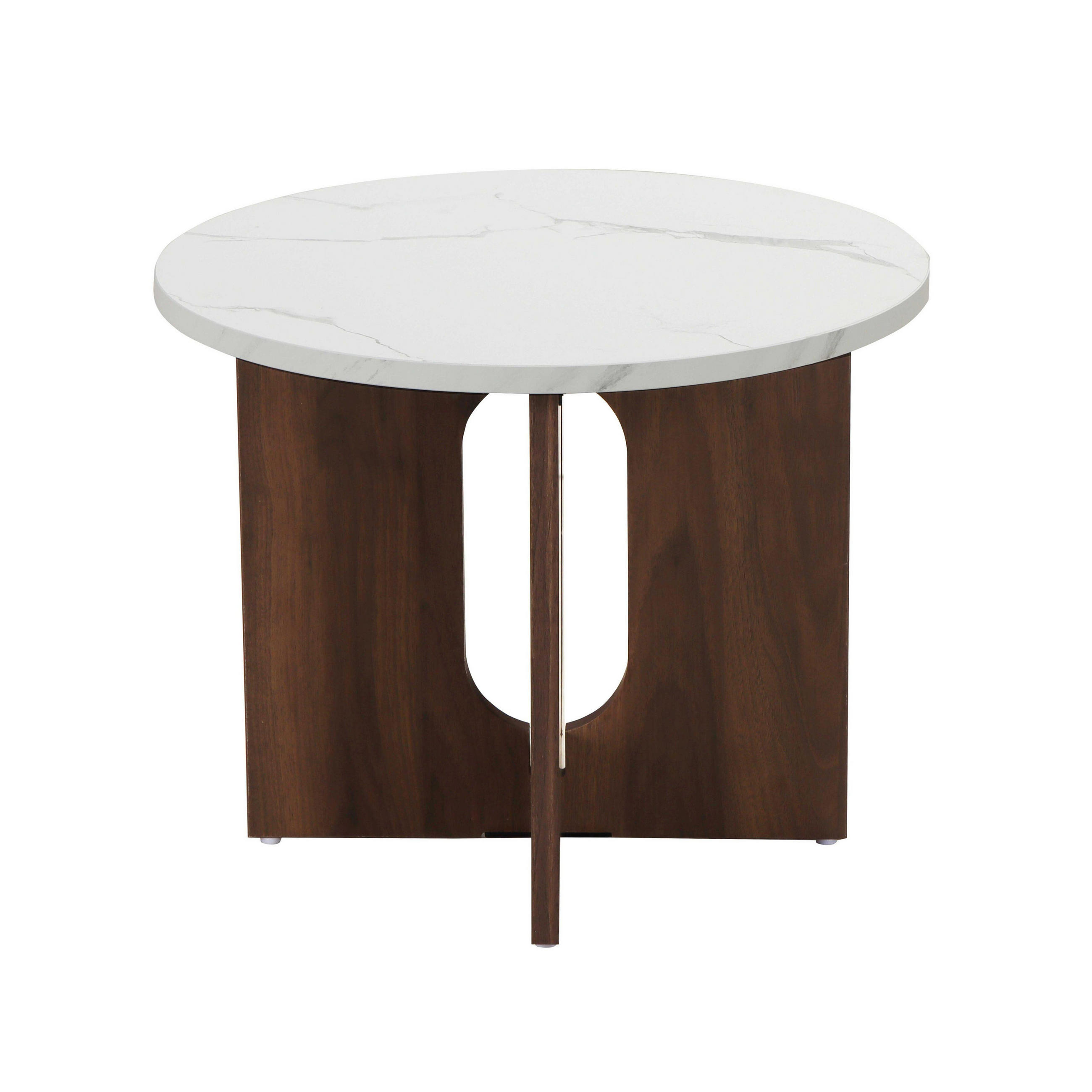 COUCHTISCH, dunkles Holzeffekt - Braun, Holz (50/50/40cm) - Oviala