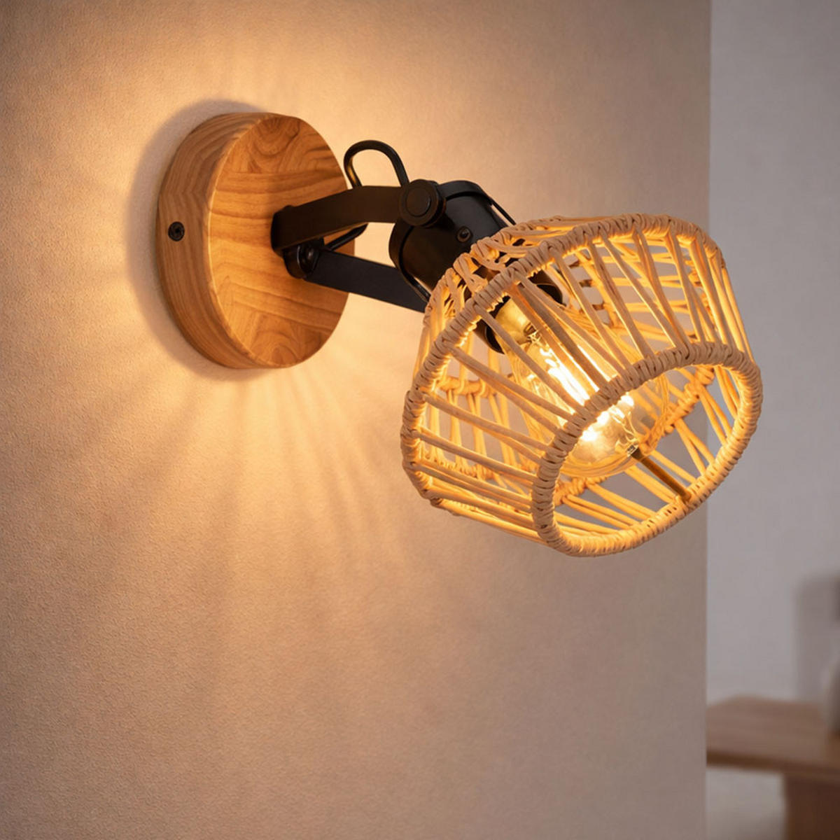 WANDLEUCHTE Metall Braun - Braun, Metall (16/22/25.3cm) - Globo Lighting