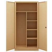 MEHRZWECKSCHRANK Metall abschließbar REKL 185x90x45cm Beige - Beige, Metall (90/185/45cm) - DELUKE