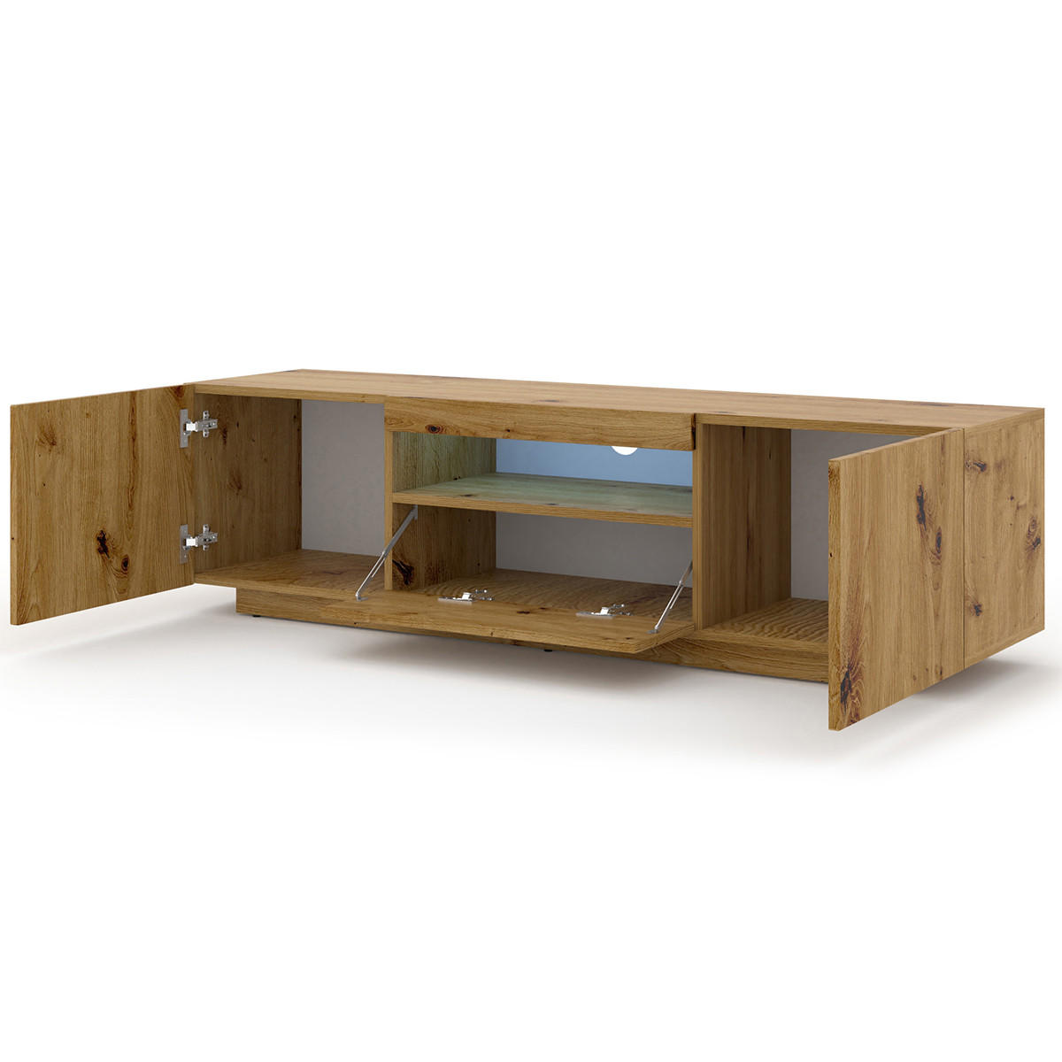 TV-MÖBEL Aurus Holz - Braun, Holzwerkstoff (150/36/37cm) - Petits-meubles