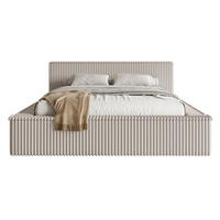 POLSTERBETT AFFOLIO Greige 180x200 cm - Taupe/Schwarz, Holz/Textil (180/200cm) - Selsey