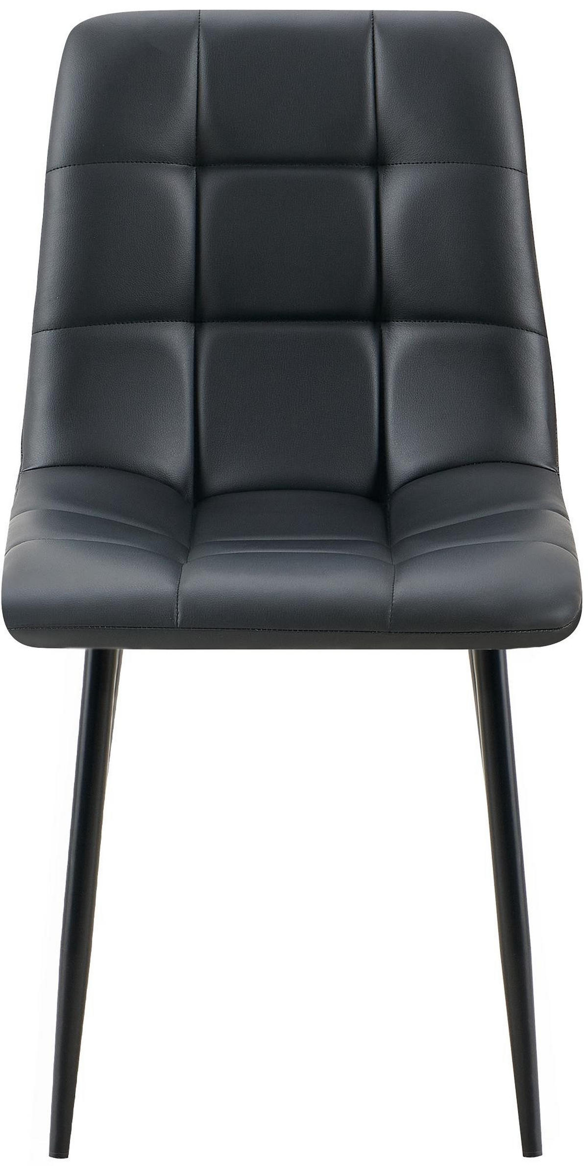 ESSZIMMERSTUHL Antibes 84x45x55 cm schwarz - Schwarz, Leder (45/84/55cm) - furnicato