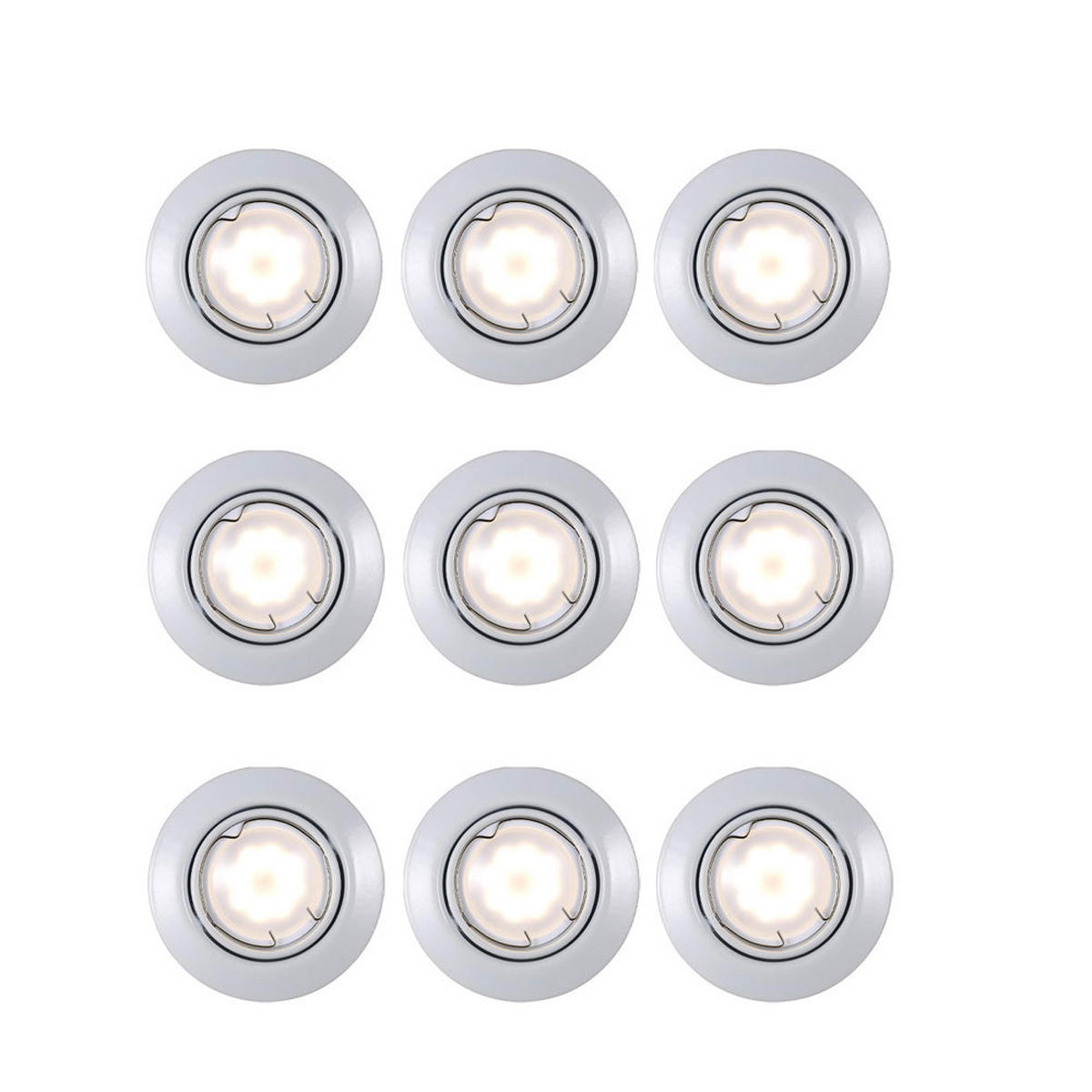 LED WANDLEUCHTE TRITON Metall Weiß 9er Set - Weiß, Metall (9/8.7/9cm)