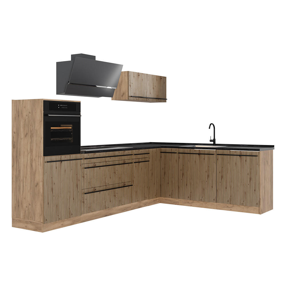 Vicco Eckküche Eiche Artisan, Honigeiche 287x206.8x60 cm