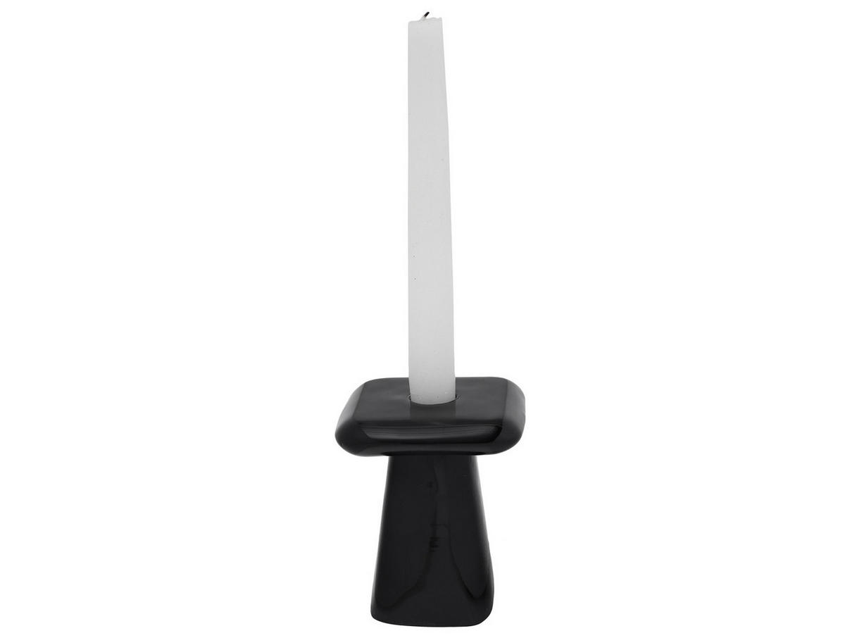 KERZENHALTER Roca Schwarz 9/9/11.5 cm - Schwarz, Metall (9/11.5/9cm) - Present Time