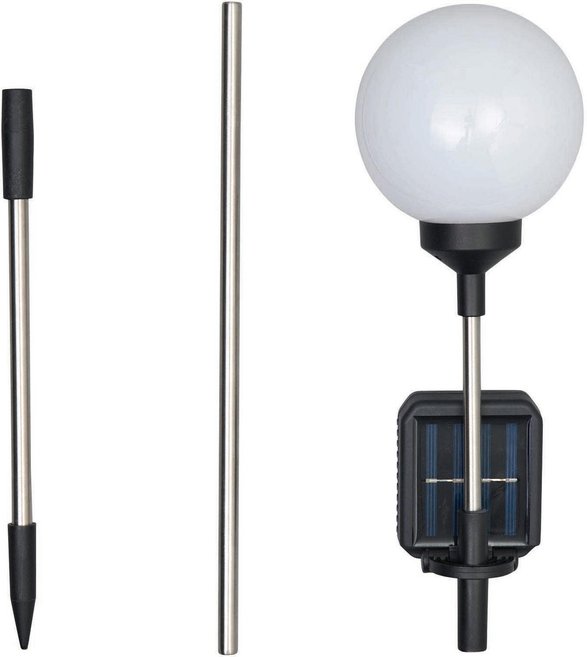 LED-SOLAR-GARTENSTÄBE - automatische Beleuchtung für stimmungsvolles Licht im Außenbereich - Weiß, Kunststoff (10/10/80cm) - Northpoint