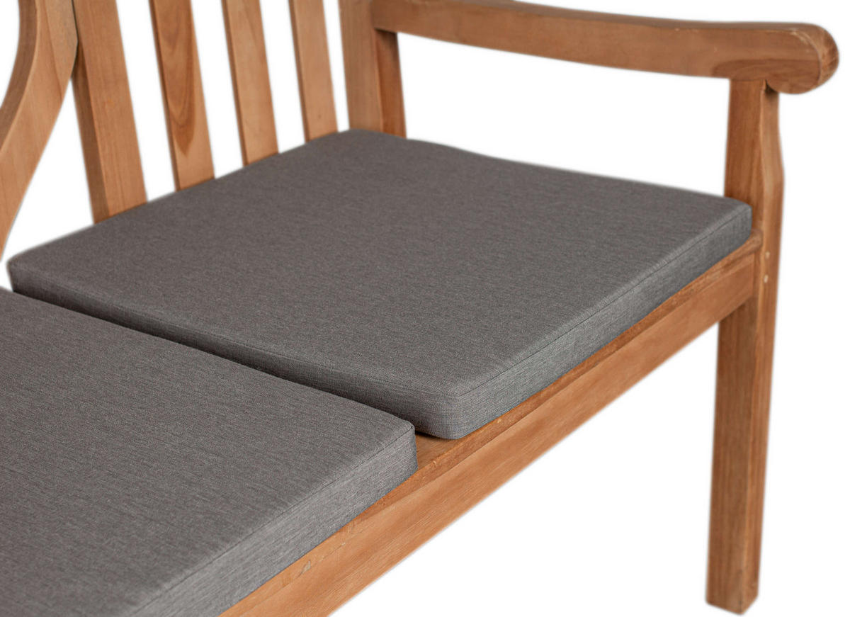 SITZKISSEN Auflage 2er Set grau - Grau, Textil (50/50/4cm) - Mr. Deko
