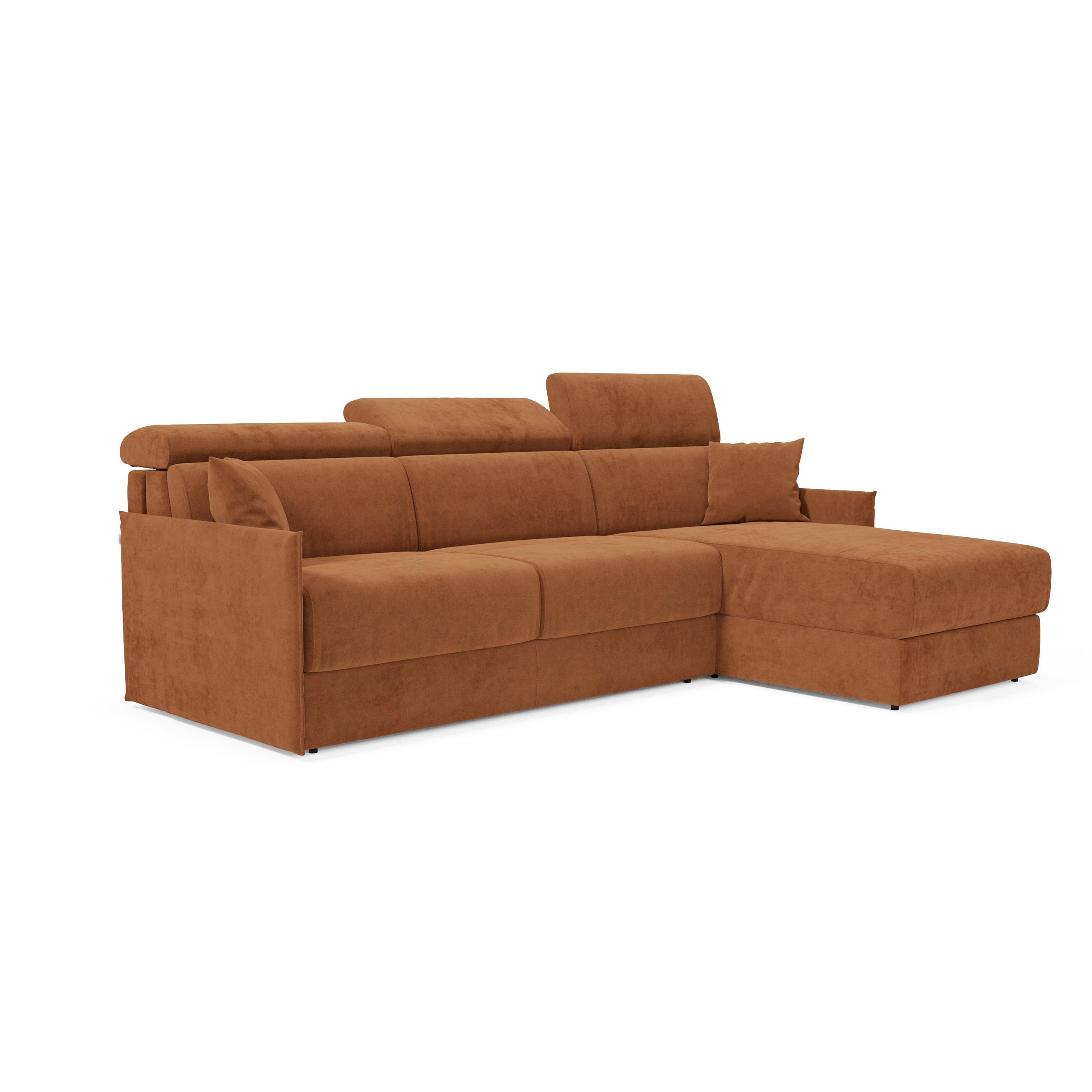 ECKSOFA Miryam - Rostfarben, Metall (232/98cm) - Divani.store