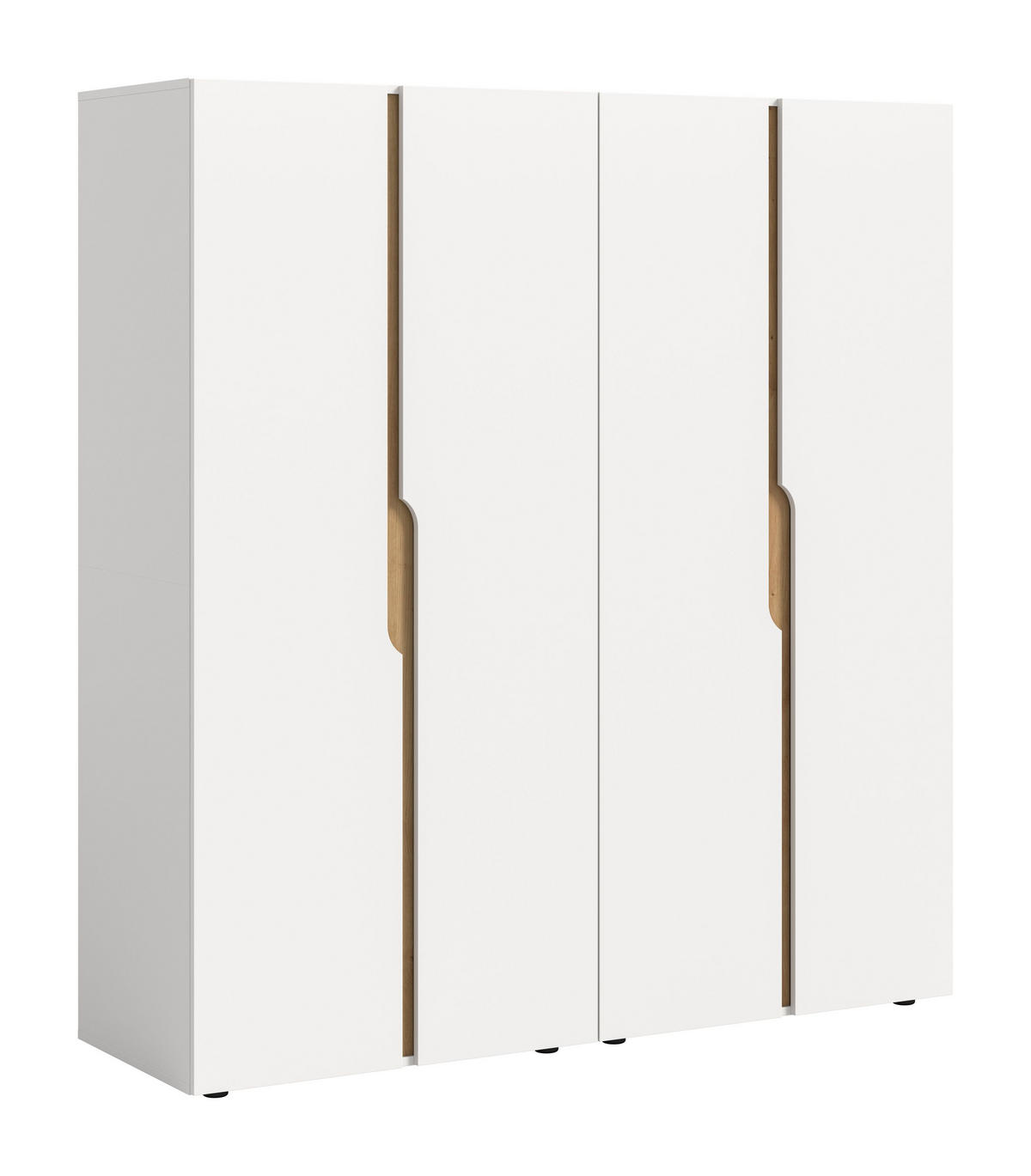 KLEIDERSCHRANKKOMBINATION ANGA (B/H/T: ca. 160/180/51 cm) in weiß/weiß - Weiß, Holzwerkstoff (160/180/51cm)