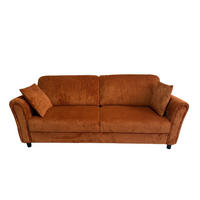 SOFA lucerne terrakotta 4-sitzer cord - Terracotta, Holz (212/87/78cm) - Concept Usine