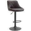 BARHOCKER Lederlook braun - Schwarz/Braun, Textil/Metall (46/83/49cm) - CLP