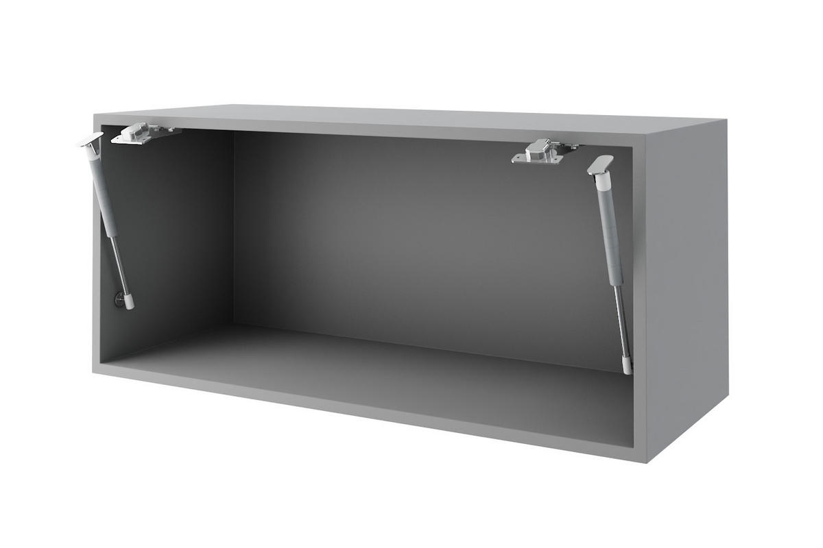 KLAPPHÄNGESCHRANK Kvantum W4BS/80 Vanille Matt / Grau Matt 80 / 32,5 / 36cm - Creme/Grau, Holz/Holzwerkstoff (80/36/32.5cm) - Feldmann-Wohnen