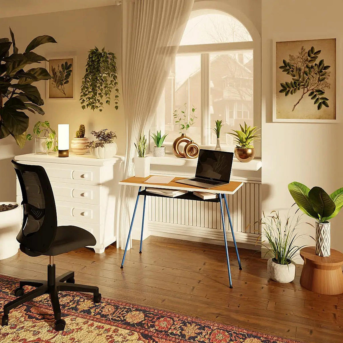 BÜROTISCH Kost Colors 100x40 cm – modernes Design in Blau - Blau, Holzwerkstoff (40/100/75cm) - Letti Moderni