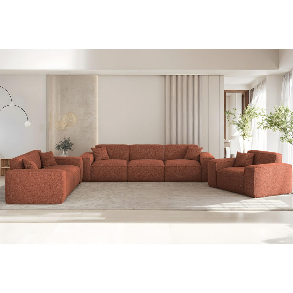 Thumbnail - Fun Möbel Sofa, Rotbraun, Textil, 182x73x90 cm, Wohnzimmer, Sofas & Couches, Sofas, 2-Sitzer Sofas