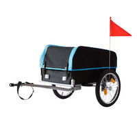 PRIKOLICA črna modra zložljiva 120 l - modra/črna, kovina/umetna masa (124/59/69cm) - Relaxdays