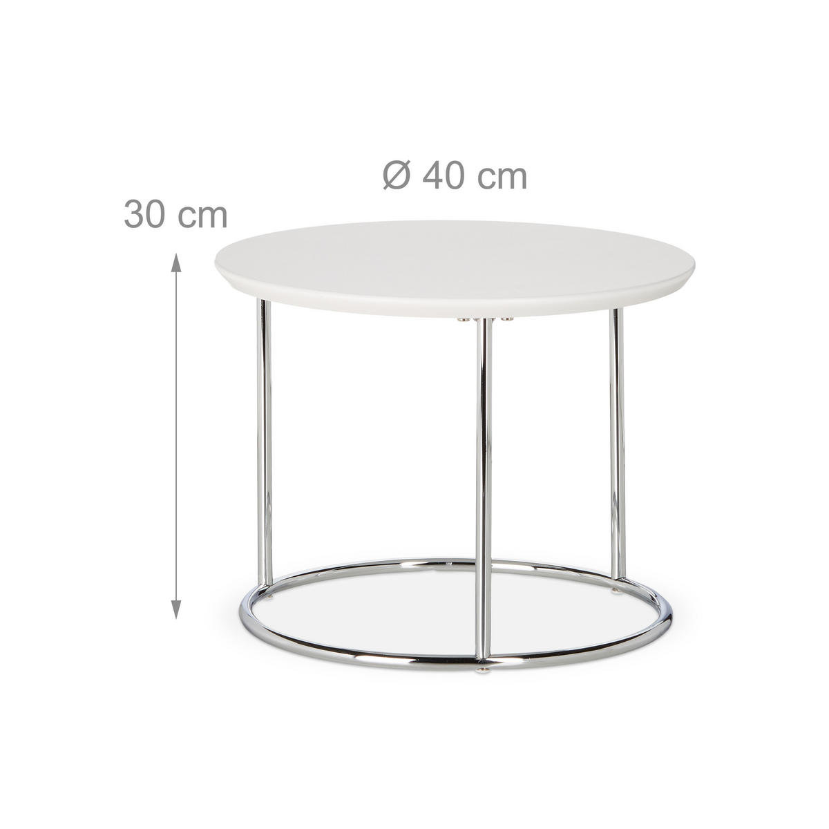 2XBEISTELLTISCH - Multicolor, Holzwerkstoff/Metall (60/60/35cm) - Relaxdays
