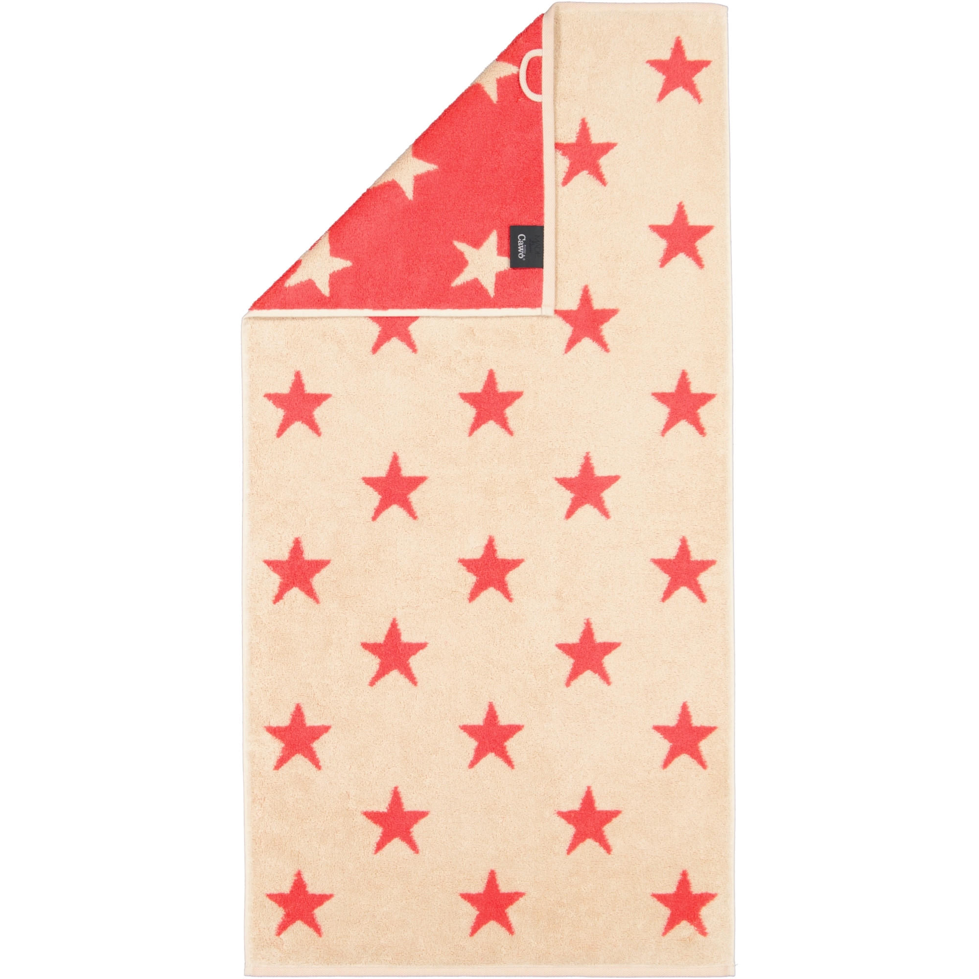 HANDTUCH NEW STARS STERNE GROSS 6260 BEIGE/PINK - 32 - Rosa, Textil (50/100cm) - Cawoe