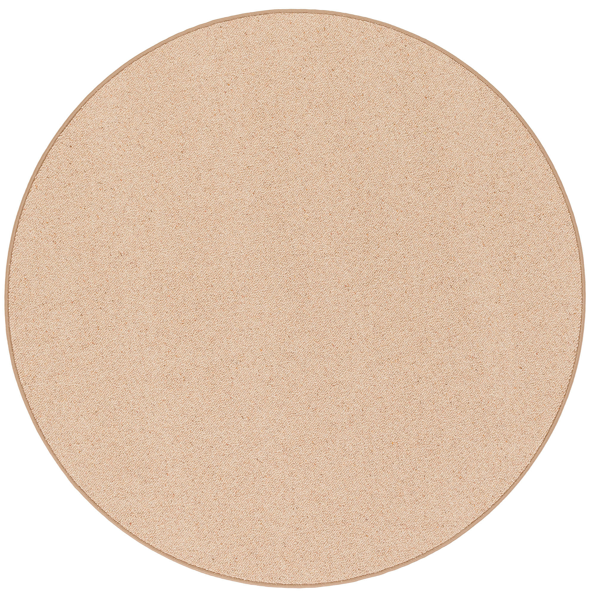 NATUR TEPPICH WOLLE BERBER RUND - Kastanienfarben, Textil (160/160cm) - Snapstyle