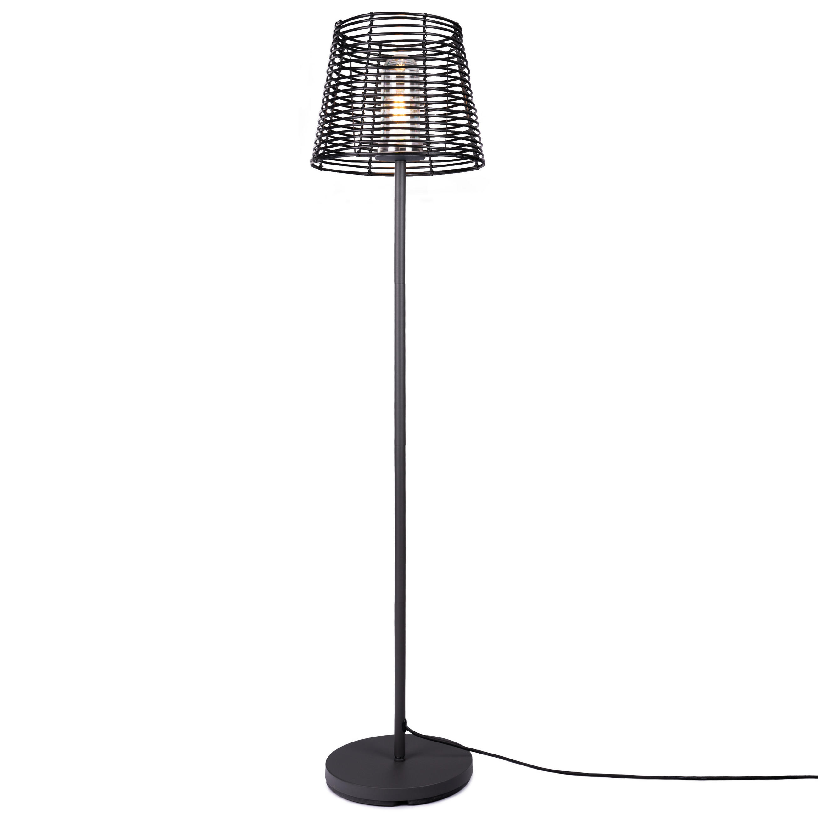 STEHLEUCHTE Jad Fl - Anthrazit, Metall (35/35/143.5cm) - Paco Home