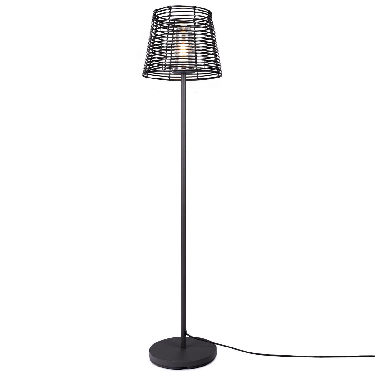 STEHLEUCHTE Jad Fl - Anthrazit, Metall (35/35/143.5cm) - Paco Home