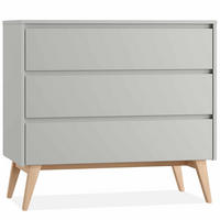 WICKELKOMMODE Dambi mit Schubladen - Grau, Holz (100/93/53cm) - KONSIMO®