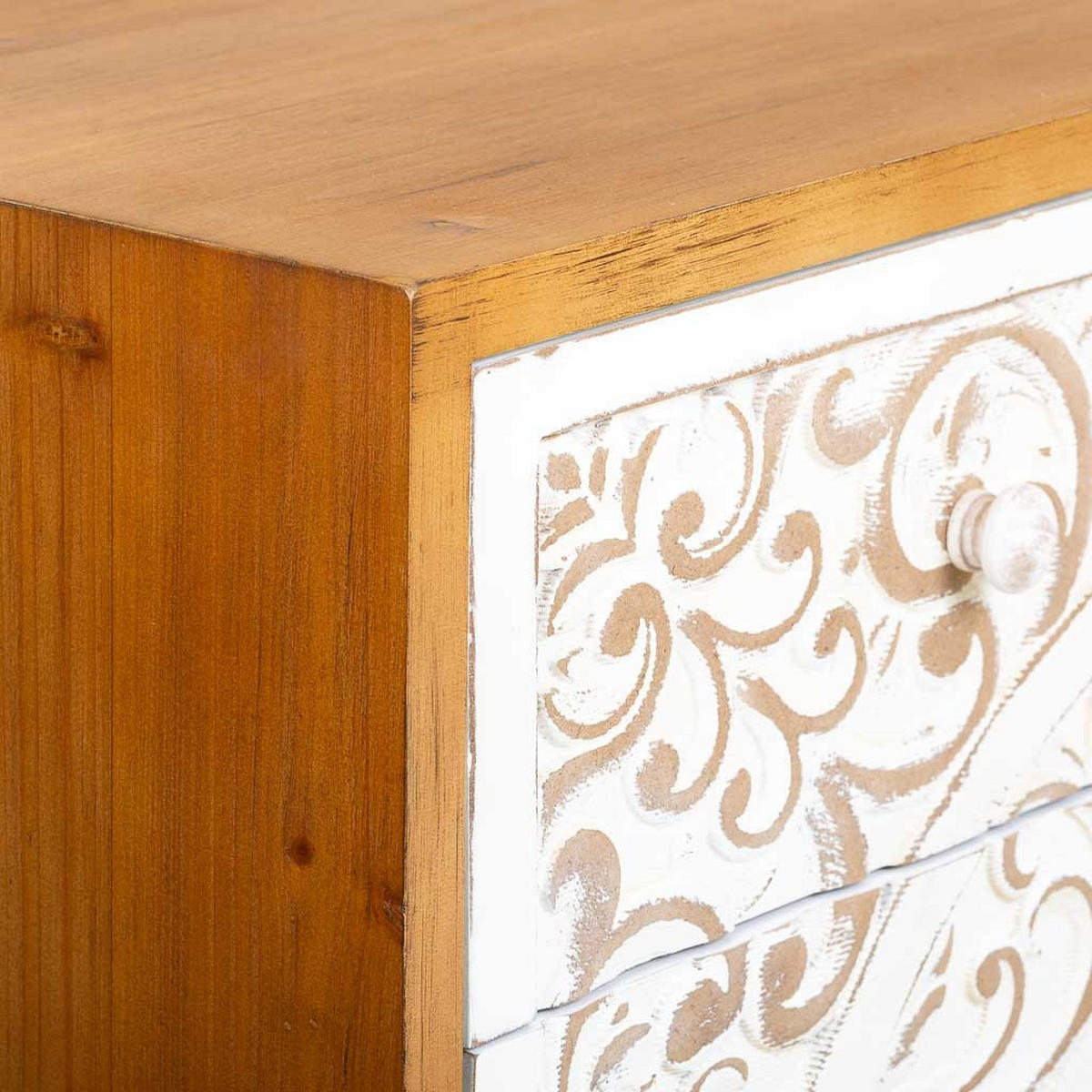 ANRICHTE aus Holz mit 2 Schubladen und 2 Türen 84x38x85 cm - Weiß, Holz (84/84/38cm) - Wanderlust