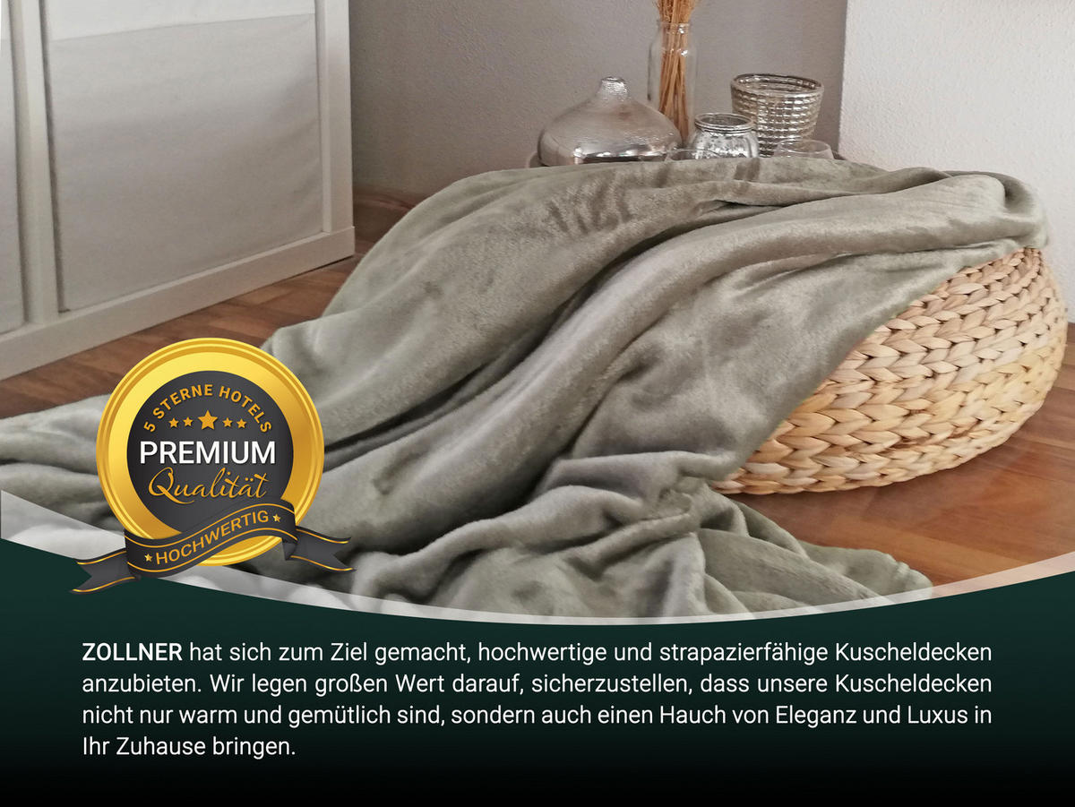 KUSCHELDECKE, 150x200 cm, 100% Polyester, Braun - Taupe, Textil (150/200cm) - Zollner