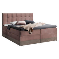 BOXBETT Royal - Braun/Rosa, Holz (200/200cm) - MIRJAN24