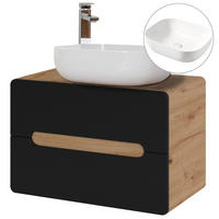 WASCHTISCH NEW-LUTON-86 New - Anthrazit, Holzwerkstoff (80/68/46cm) - Lomado