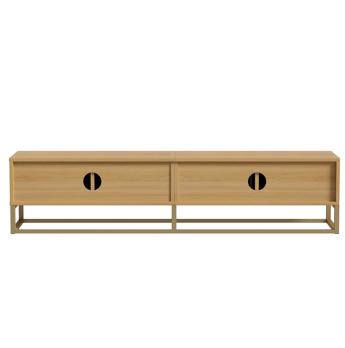 TV-BOARD mit 4 Türen 180 cm Holzoptik - Braun, Holzwerkstoff (40/40/180cm) - Beauniv