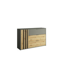 KOMMODE Graphit, Eiche Artisan 125/79,5/35 - Eiche Artisan, Holzwerkstoff (125/80/35cm) - RAUMHIRSCH FURNITURE